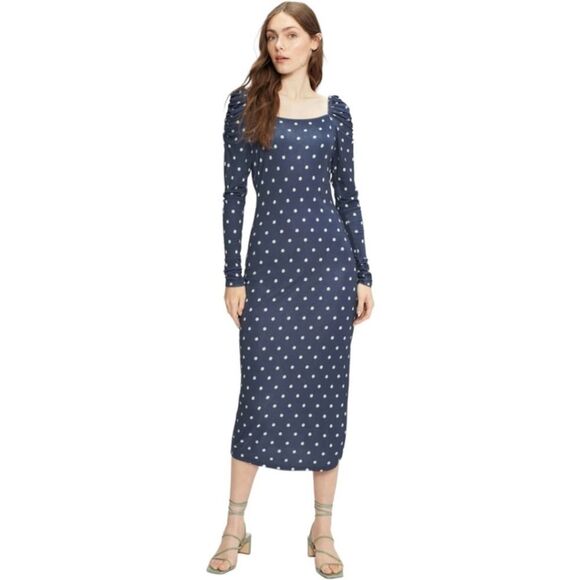 Ted Baker London Dresses & Skirts - NWT Ted Baker Meegwin Ditsy Spot Jersey Midi Side Slit Stretch Dress  8-10 Or 3